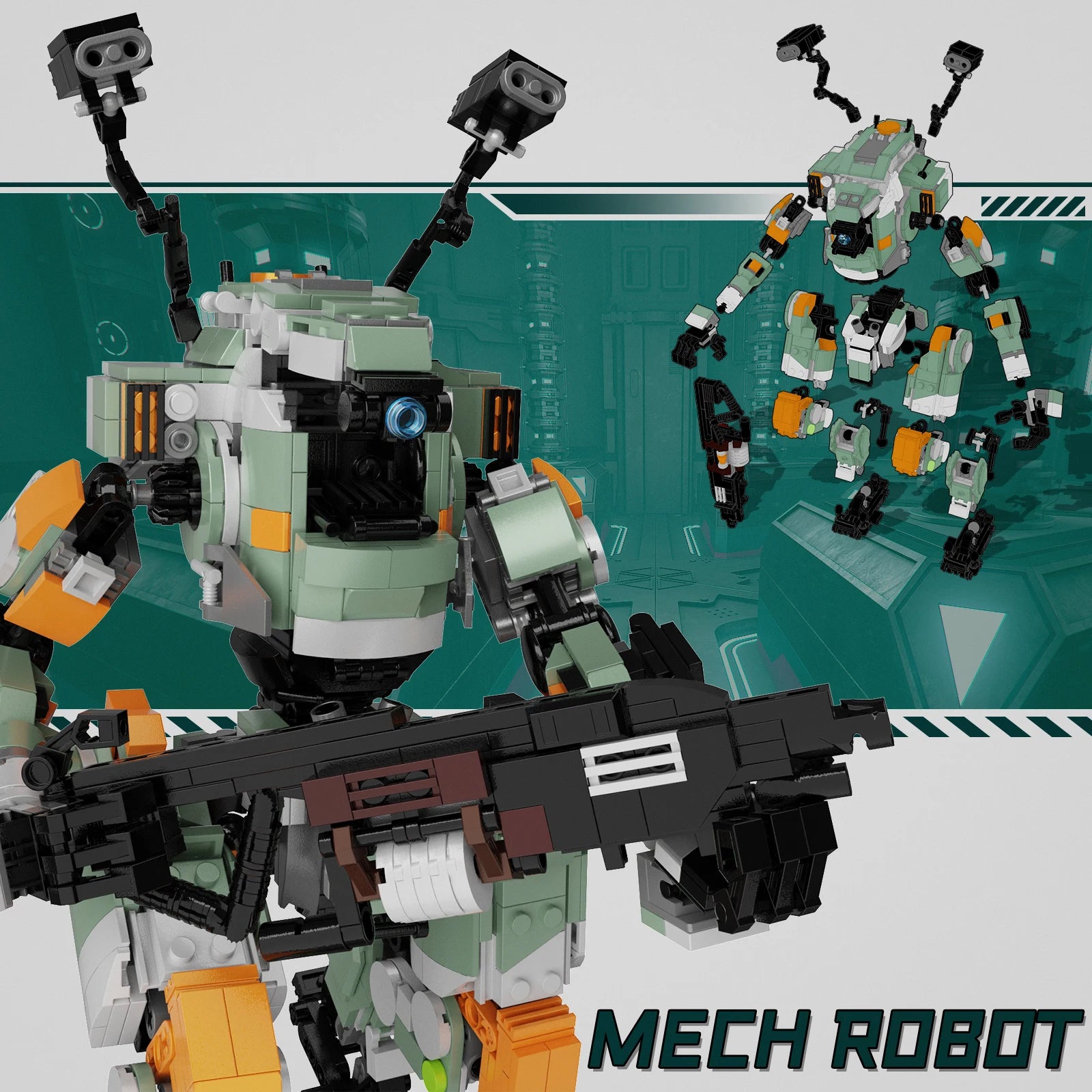 MOC Vanguard-Class Titan BT-7274 Robot Building Blocks Set For Titanfall 2 Battle Mecha Bricks Toys Gift For Kids Adult