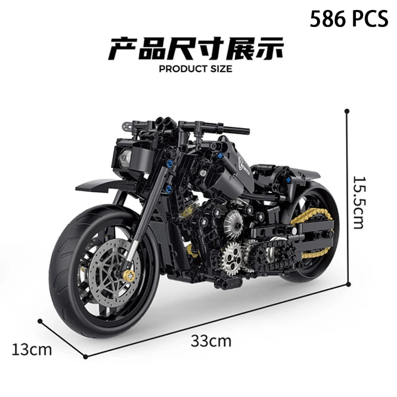 2024 Modern High Tech Technic Moto Suzuki GSX250r Rush1000 Motorcycles Dirt Bike Model Building Blocks Sets Brick Kids Toys Gift