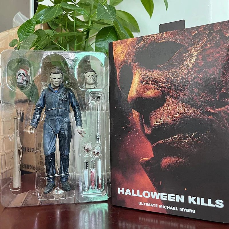 NECA Figure Michael Myers With LED Pumpkin Halloween Ultimate Figure Action Toy Doll Decor Christmas Gift Halloween Horror Toy