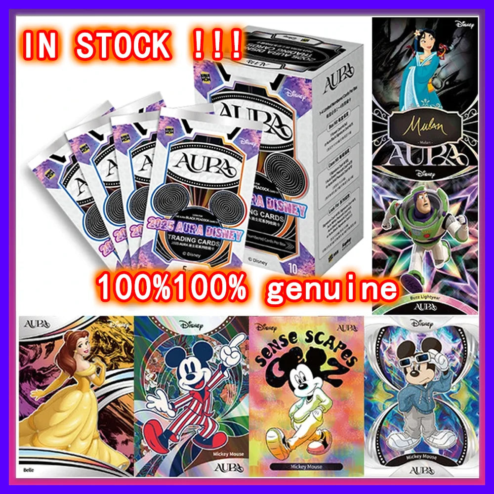 HOT New 2025 AURA Disney Trading Cards Original KAKAWOW AURA SERIES NEWY LAUNCHED Collection Card Children Birthday Gifts