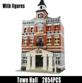 Creatoring Expert Pet Book Shop Town Hall Downtown Diner Model Moc Modular Building Blocks Brick Bank Cafe Corner Toys Parisian
