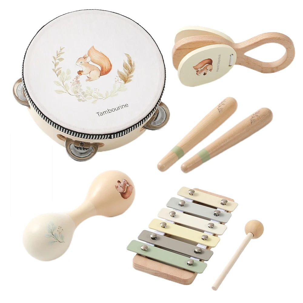 Wooden Montessori Toy Children Creative Games Toy Kids Early Education Hand Brain Sense Toy Set Gift Baby 0 12 Months Music Toy
