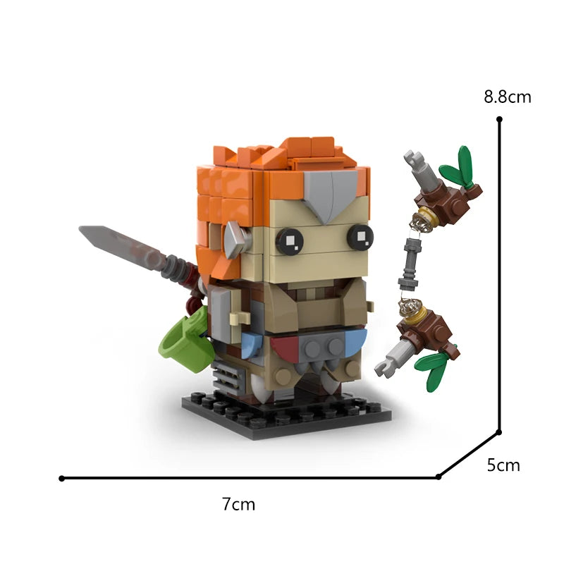 Moc Horizon Zero Dawned Thunder Jaw Mechanical Monster Action Dragon Dinosaur Popular Game Building Block Toys