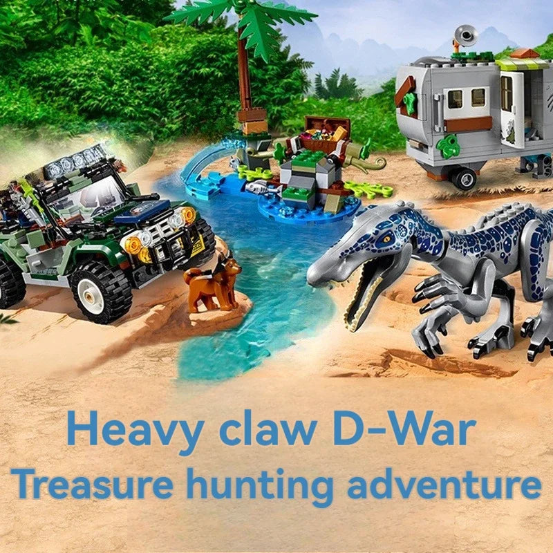 Compatible Jurassiced Dinosaur Series Baryonyx Face-Off:The Treasure Hunt Building Blocks Model Fit MOC Set Toys For Kids Gifts