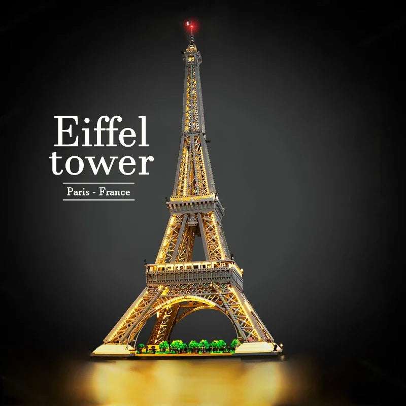 In Stock MOC 1.5M Eiffel Tower 10001pcs PARIS Famous Architecture Model Building Block Brick Toys for Adult Kids Birthday Gifts