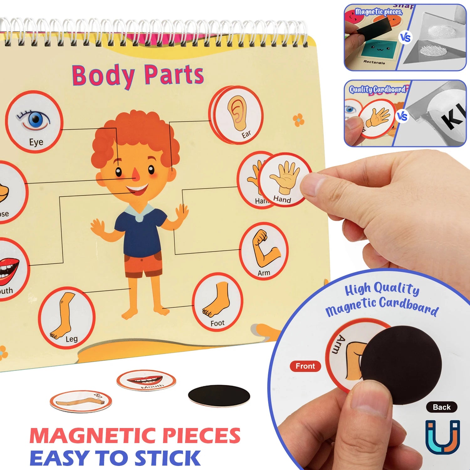 Montessori Baby Busy Book Alphabet Numbers Sticker Quiet Book Baby Early Educational Matching Puzzles Game Learning Toy for Kids