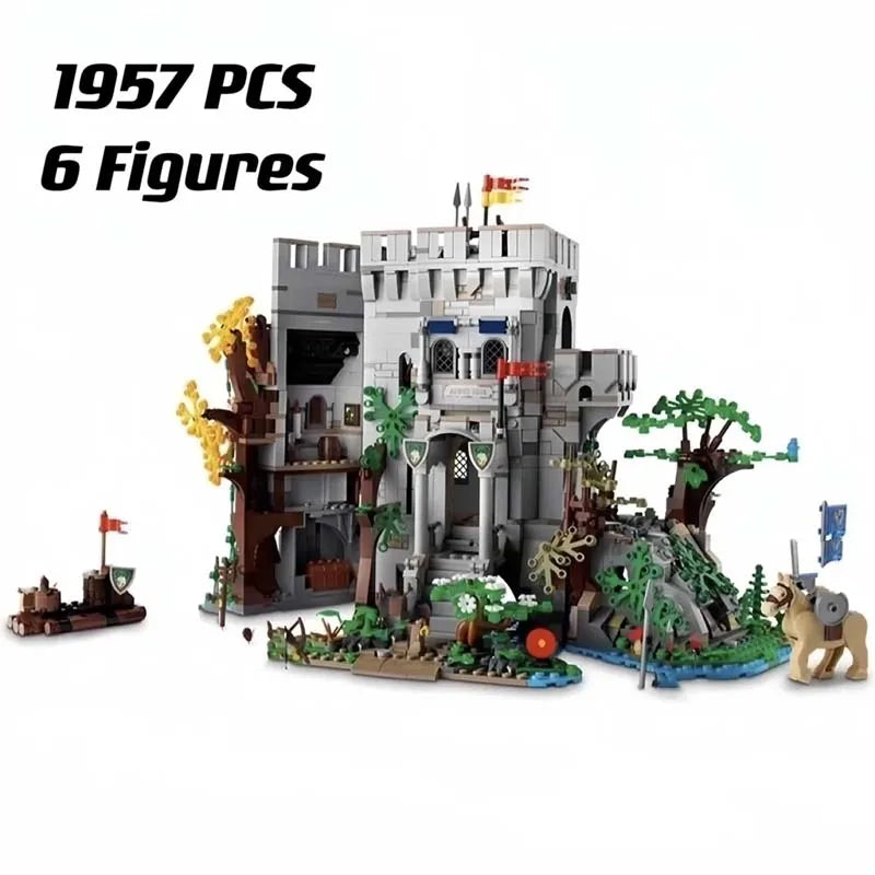 1957PCS MOC European Medieval Castle DIY creative ideas Children's Toys Birthday Gift  Building Blocks 910001