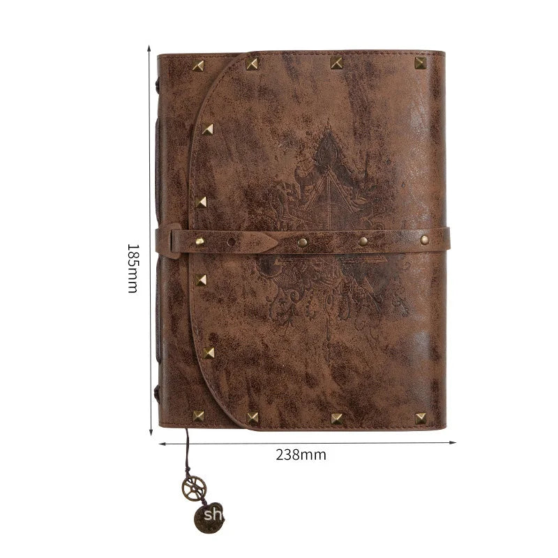 A5 Notebooks PU Cover Magic Journal 290 Pages Note books Retro Student Diary Planner