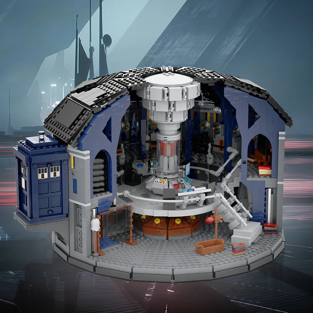 MOC Whos - 12th doctors Tardis Building Blocks Movies Doctors TARDIS Control Room Model Toys Bricks Adult Gift
