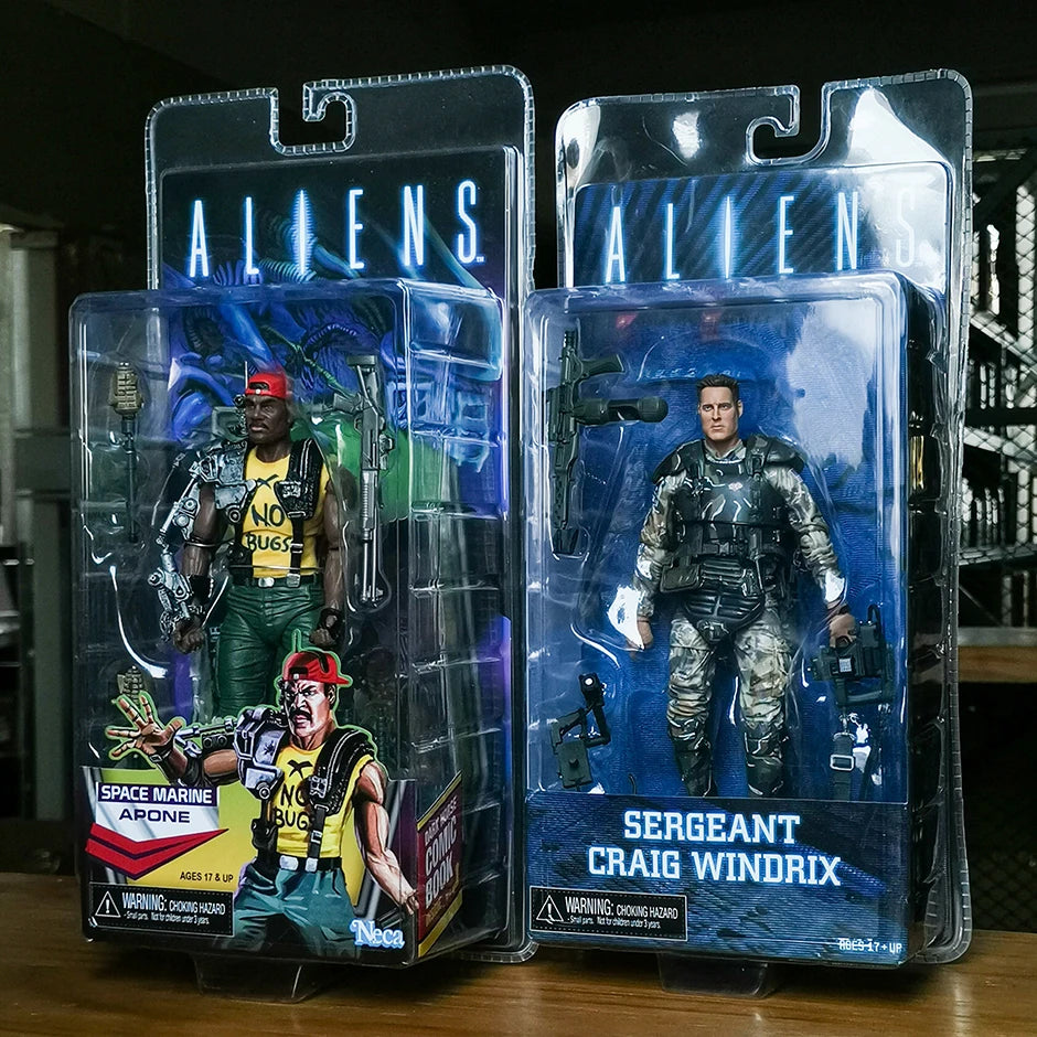 NECA Aliens Warrior Grid Xenomorph Alien Ellen Ripley Cameron Bishop 7" Action Figure Toy