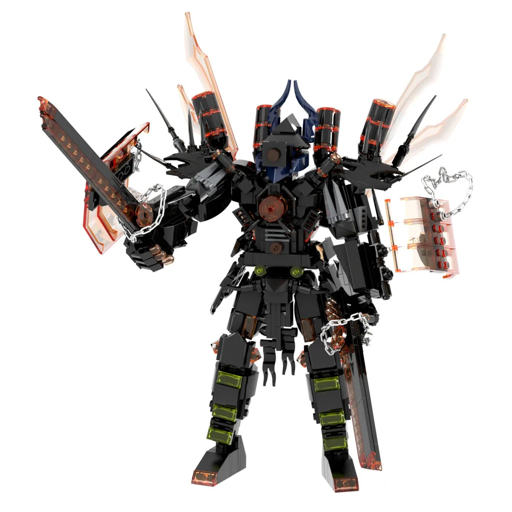 MOC Skibidi Toilet Dual Blade gravity Monitor Man Speakerman Building Block Anime Titan Toys Figures DIY Model for Kids Gifts