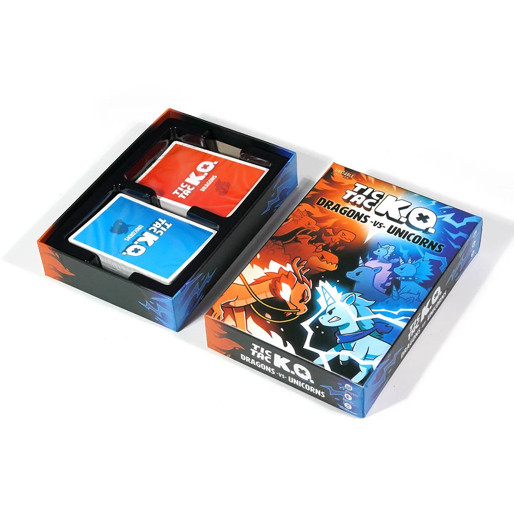 English version of Dragons vs Nuicorns Unicorn Dragon Board Games Dueling Leisure Gathering Game Cards