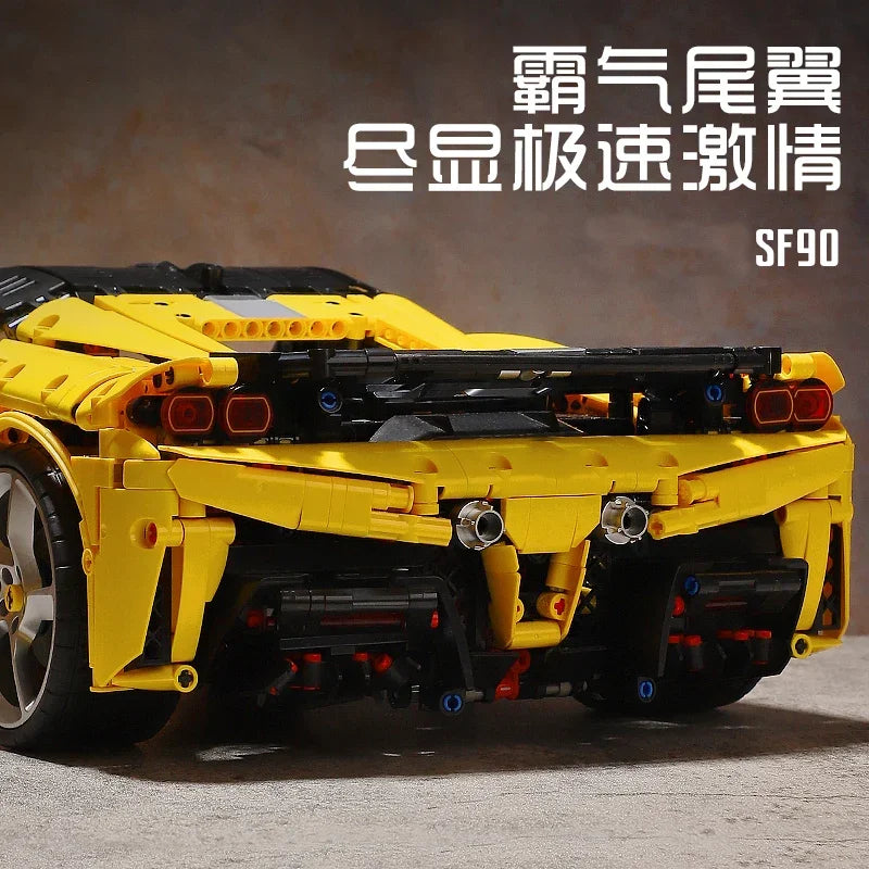 IN STOCK MOC 1:8 Technical RC Sports Car SF90 Building Blocks Model Bricks Assembling Toys for Children Birthday Gift Set