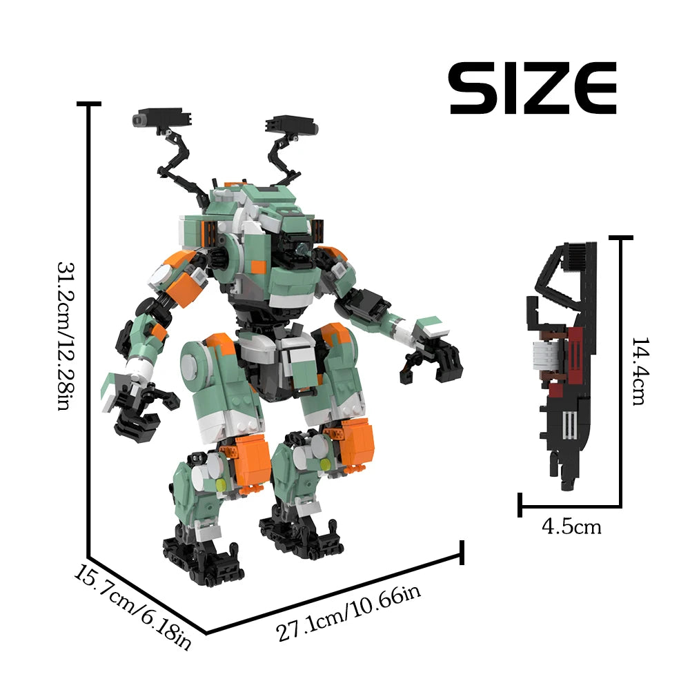 MOC Vanguard-Class Titan BT-7274 Robot Building Blocks Set For Titanfall 2 Battle Mecha Bricks Toys Gift For Kids Adult