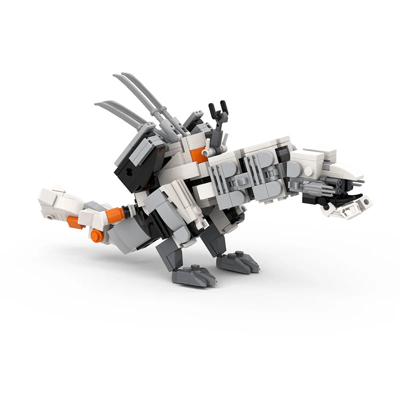 Moc Horizon Zero Dawned Thunder Jaw Mechanical Monster Action Dragon Dinosaur Popular Game Building Block Toys
