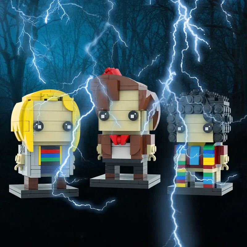 Movie Action Character Dalek Robot Doctor Brickheadz Building Block MOC Time Machine Phone Booth Model DIY Kid Toy Birthday Gift