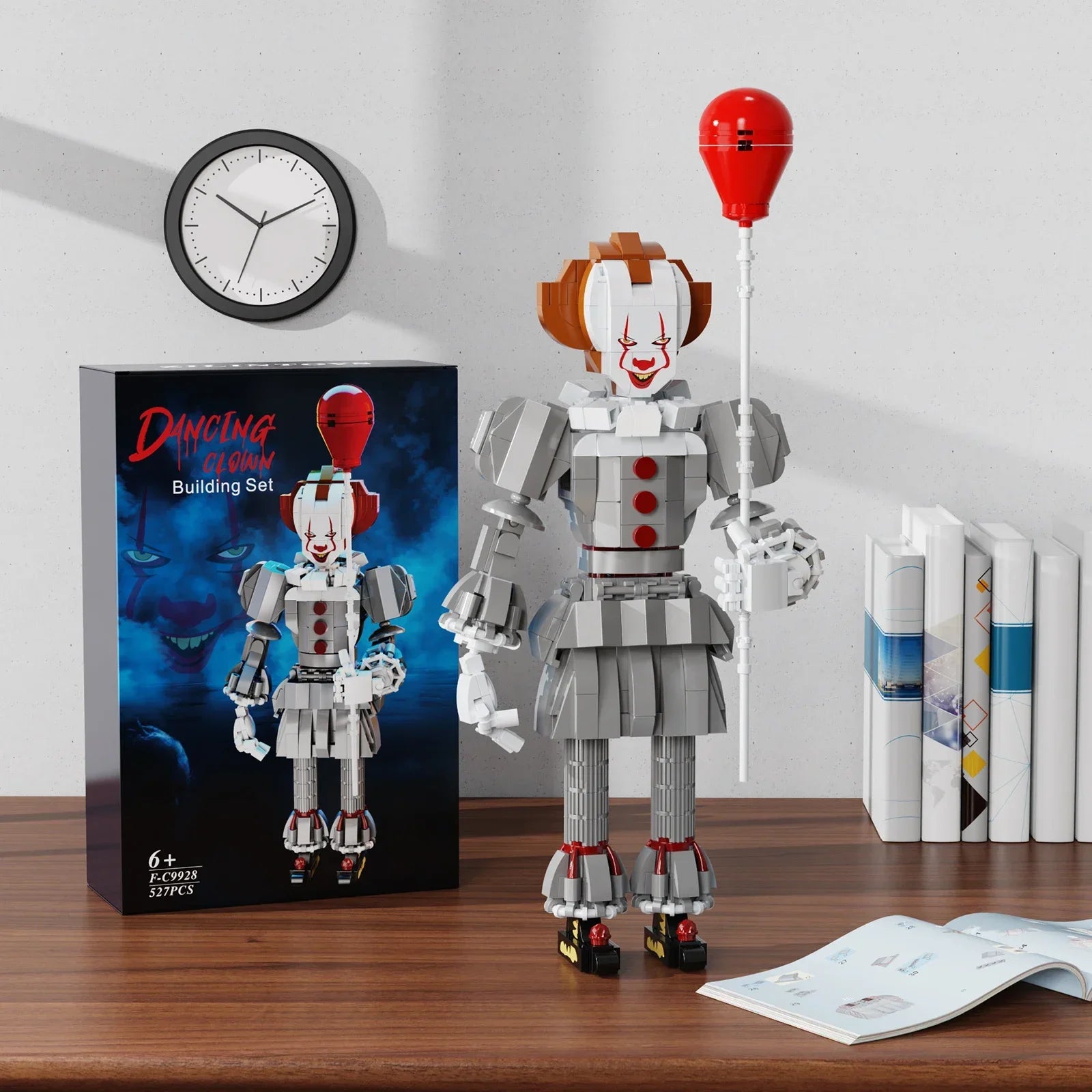 MOC Stephen King's It Movie Figure Pennywises Building Block Set Doll Terror Halloween Gifts for Children(525 PCS)