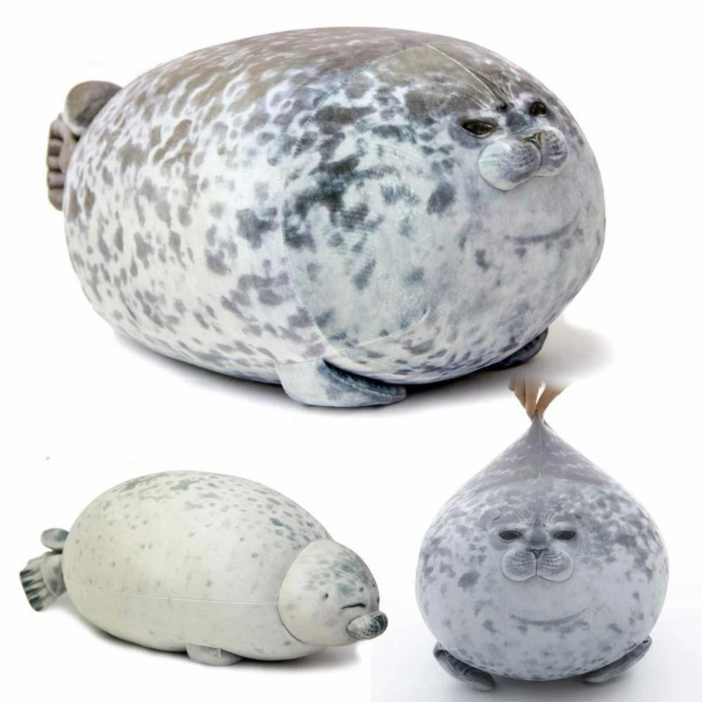 Animal-fat-seal Stuffed Watona Seal Angry Blob Chubby 3d Novelty Sleeping Pillow Plush Stuffed Doll Kids Girls Birthday Gifts