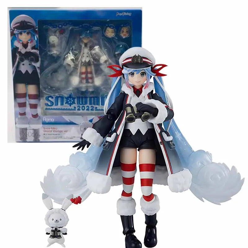 GSC Original figma Anime Figure Snow Miku Grand Voyage ver Action Figure Toys For Boys /Girls /Kids /Christmas Gift