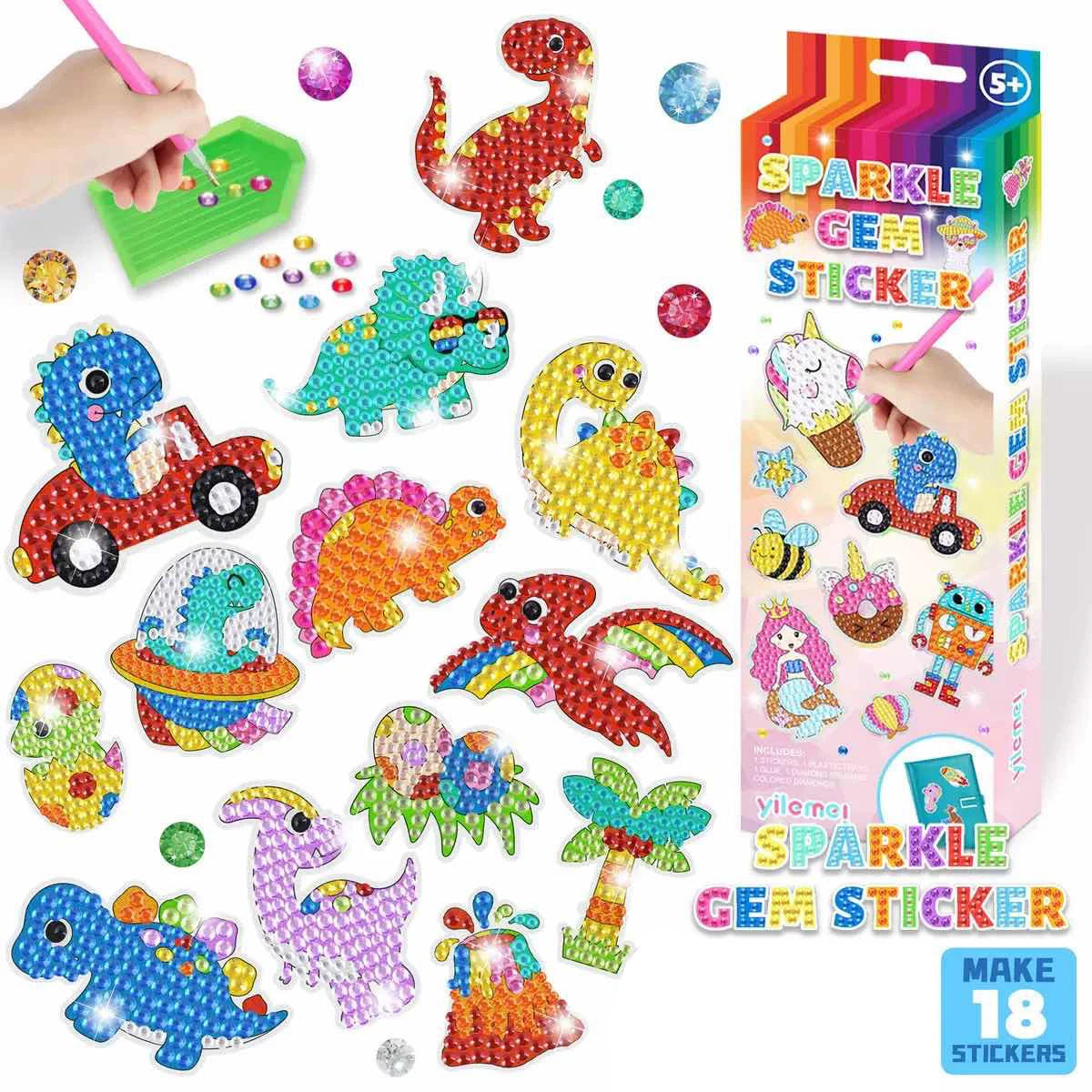 Good Quality GEM 5D Diamond Painting Stickers Kit Kids Handmade With DIY Painting Tools Cute Art Crafts Toys for Children Gifts