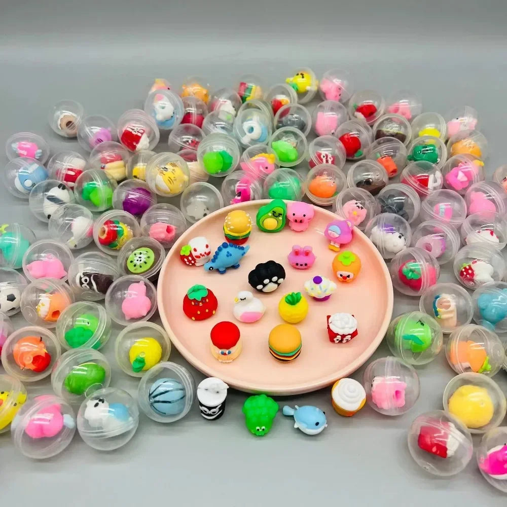 30/50 Pcs 32mm Transparent Eggshell Mixed Toy Kids Birthday Party Favor Pinata Gift Bag Filler Carnival Best Gift Reward