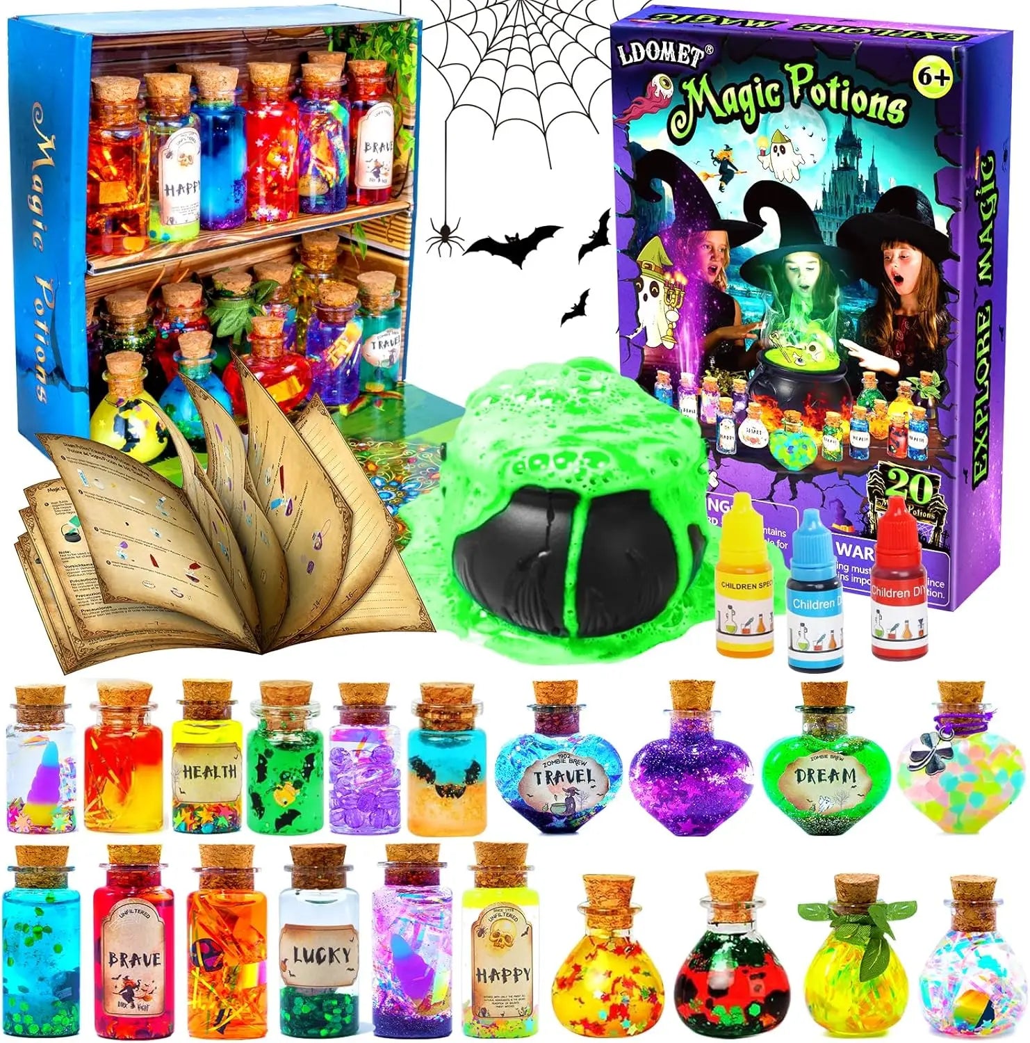 DIY Fairy Magical Potions Kit Witches' Magical Color Changing Freezing Potions Art Craft Kit Science Experiments Games Kid Craft