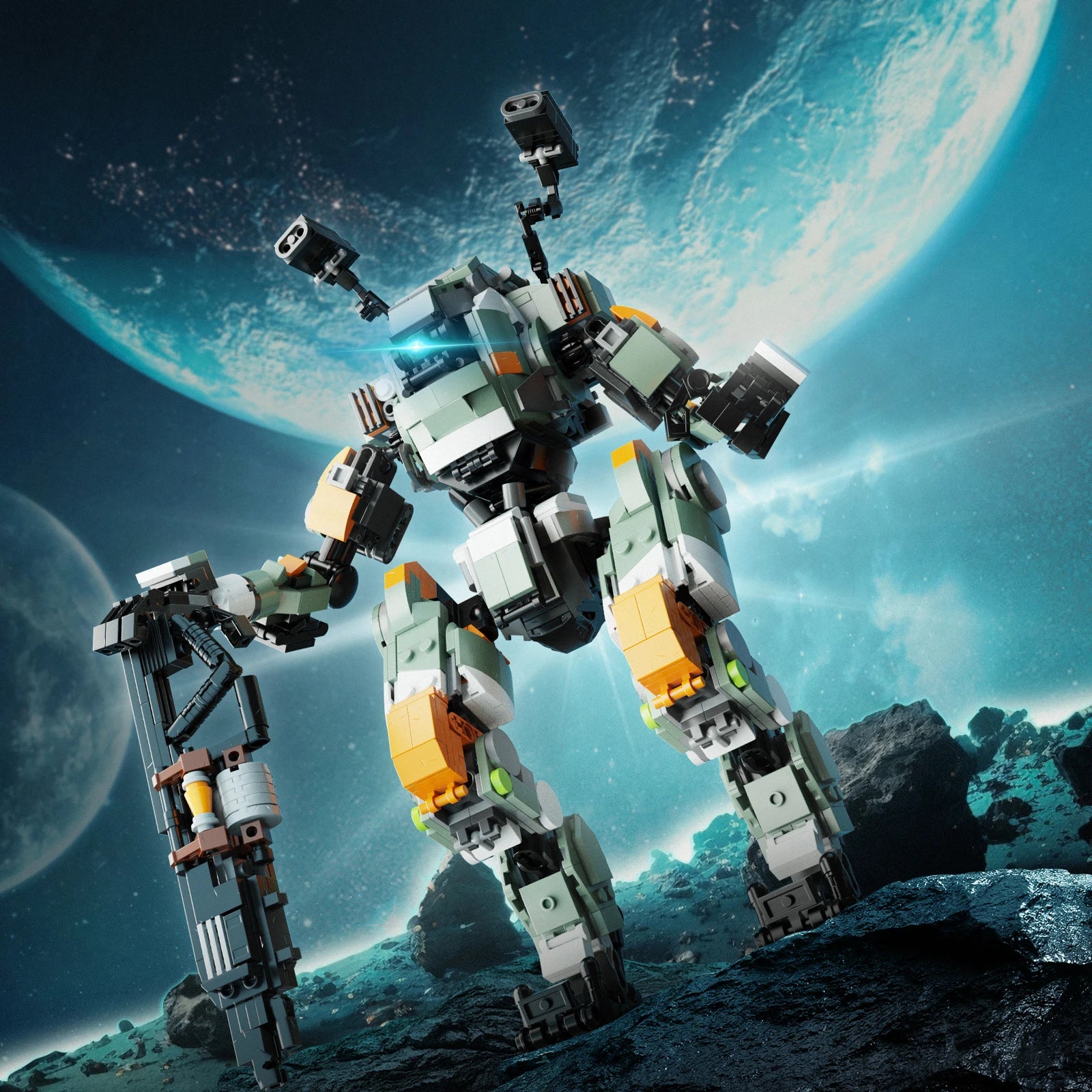 MOC Vanguard-Class Titan BT-7274 Robot Building Blocks Set For Titanfall 2 Battle Mecha Bricks Toys Gift For Kids Adult