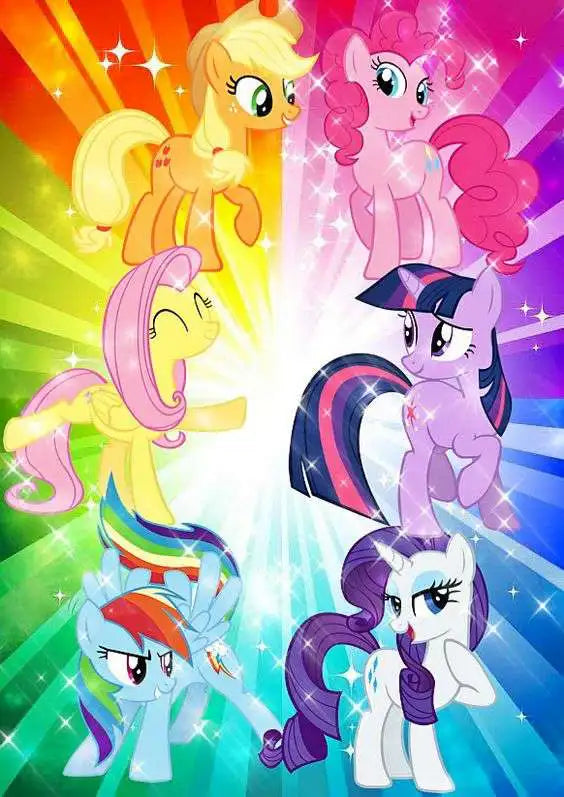 Cute Cartoon My Little Pony 5D DIY Art Diamond Painting Cross Stitch Pattern Pictures Mosaic Embroidery Jewelry Home Decoration