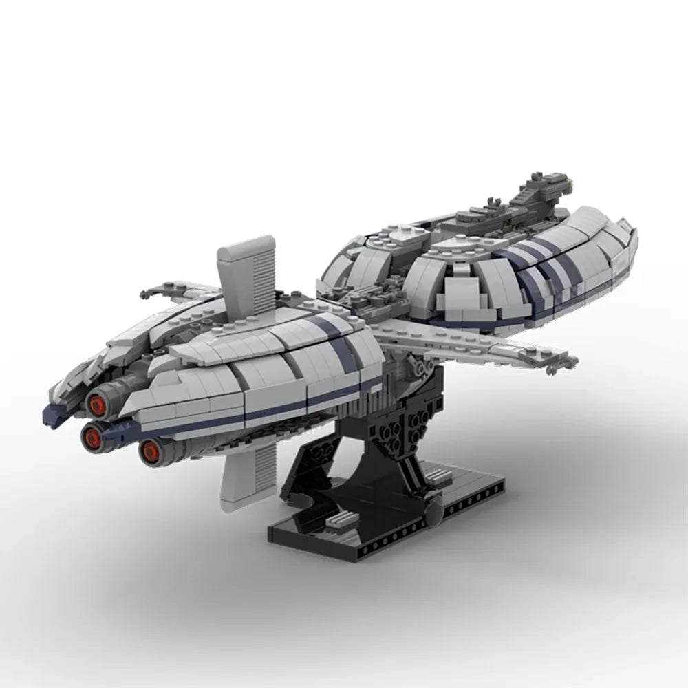 MOC The Catapult Machine Spacecraft Classic Model Bricks for Children, Frigate Holiday Gift, Building Assembled Bricks