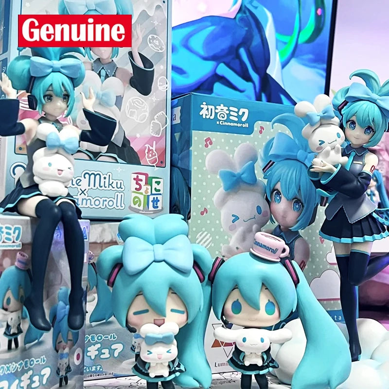 Original Sega Hatsune Miku 18cm PVC Action Figure Collectible Cinnamoroll Model Decorative Toy for Birthday Gift in Stock