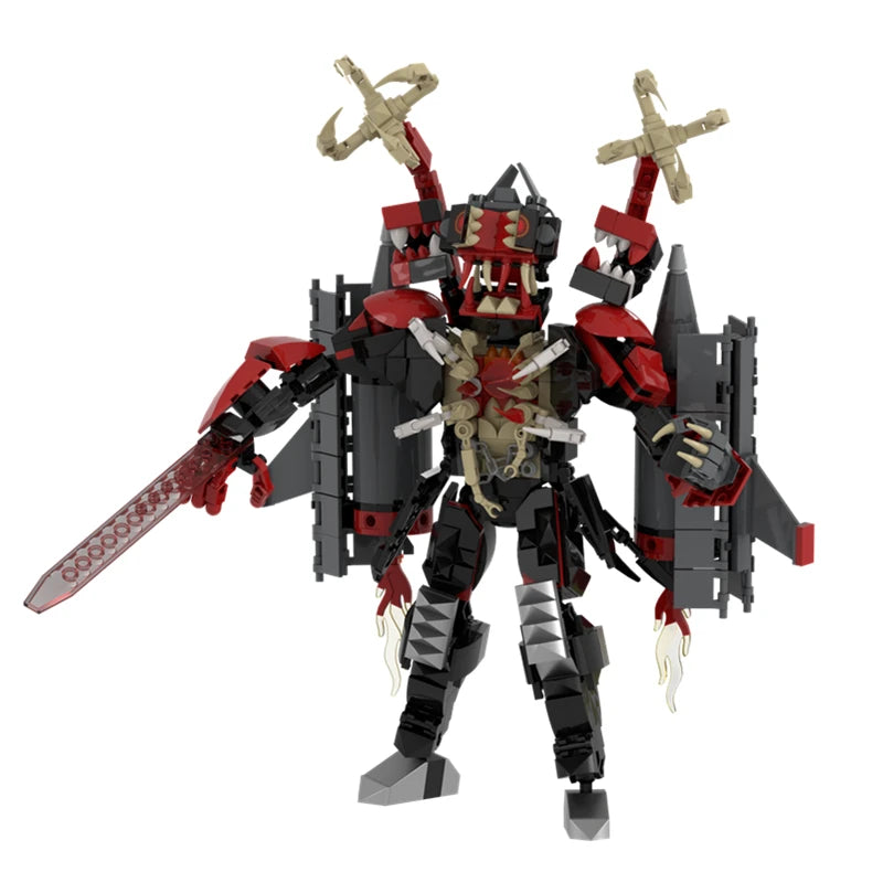 672pcs/set Horror Game Skibidi Toilet Series Building Blocks Zombie Titan Monitor Man DIY Bricks Toys For Kids Christmas Gifts