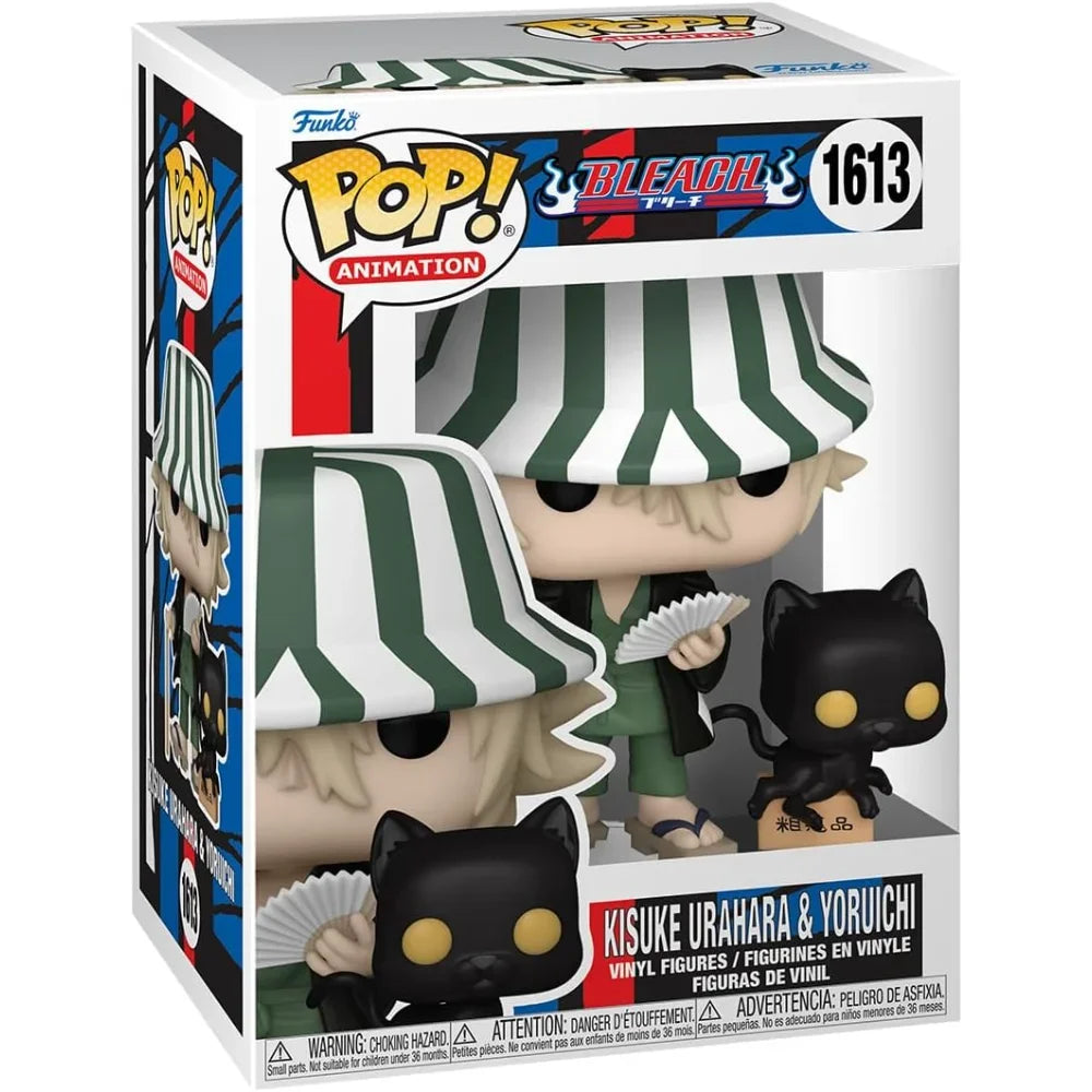FUNKO POP Animation Bleach Yoruichi Shihoin Kisuke Urahara with Yoruichi Vinyl Figure Collect Toy Table Decoration Adult Gifts