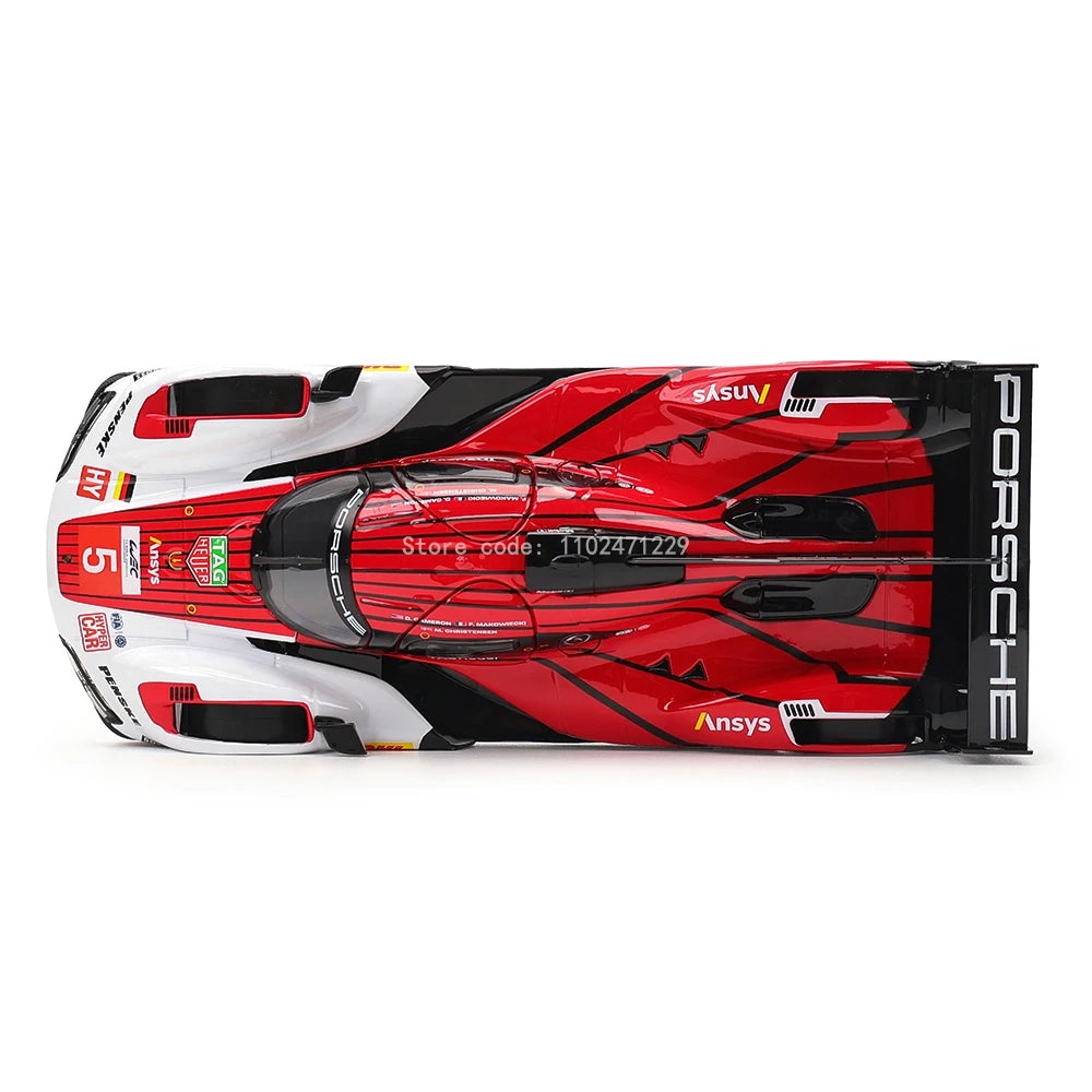 Bburago 1:24 Porsche 963 24 alloy racing car Alloy Luxury Diecast Car Model Toy Collection Gift Multiple styles to choose from