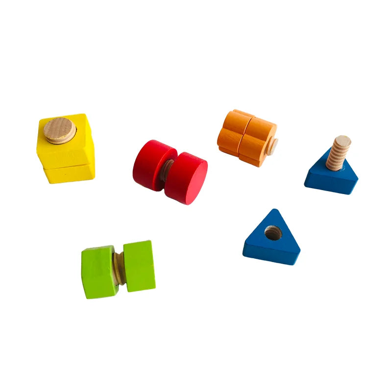 Montessori Wooden Toys Nuts and Bolts Board Fine Motor Skill Activities Matching Game for Children Early Childhood Education