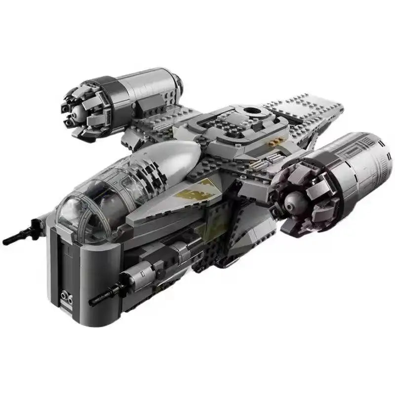 NEW 1023pcs MOC Spacecraft Model Building Blocks Bricks Star Mandalorian Razor Crest Spaceship Kids Birthday Christmas Gifts