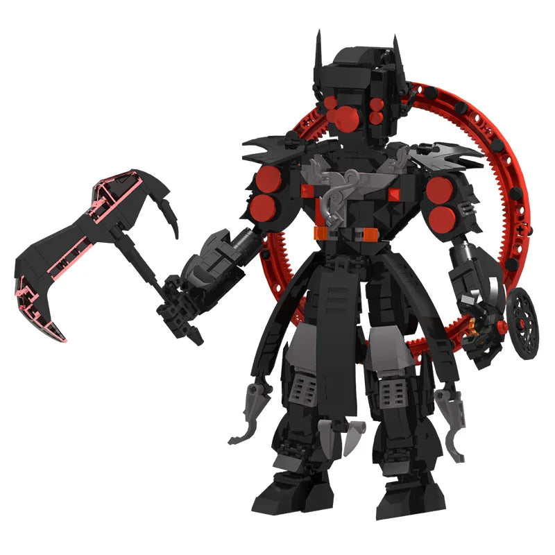 Creative Upgrade Beast Skibidi Toilet Building Blocks Set Sickle of Death Man TV Monitor Model DIY Bricks Toys For Boy Xmas Gift