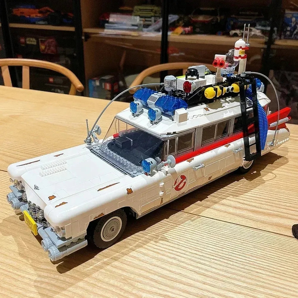 MINISO Disney Compatible 10274 Ghostbusters Ecto-1 Building Blocks Car Model Bricks for Kids Adults Toys Halloween Gifts