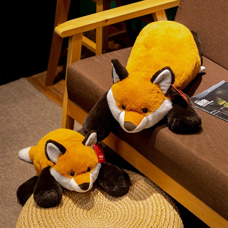 45-70cm Super Soft Lazy Fluffy Hair Plush Stuffed Animal toy Plushie Raccoon Fox Crocodile Sloth Girl Throw Pillow Birthday Gift