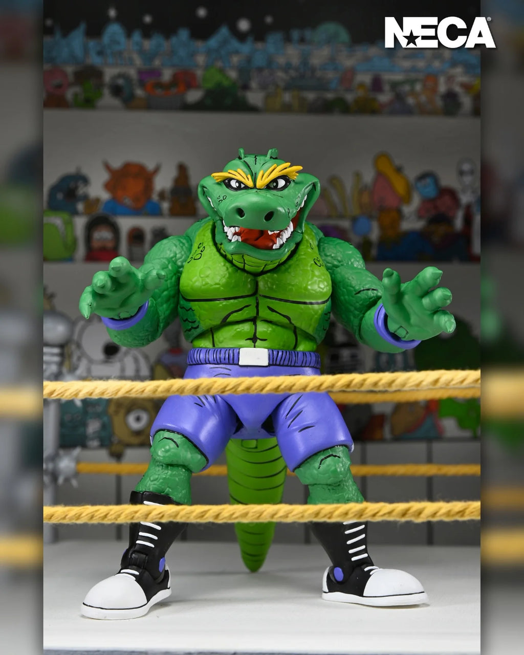 NECA Teenage Mutant Ninja Turtles (Archie Comics) - Stump Wrestling Leatherhead 7” Scale Action Figure NECA 100% Original Model