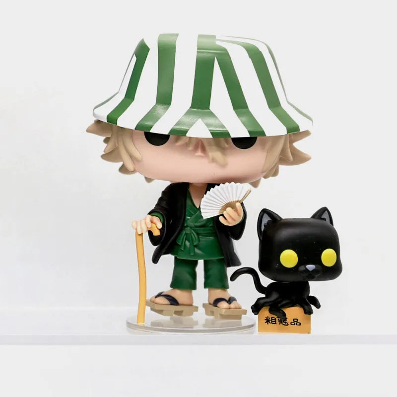 BLEACHS Urahara Kisuke1613 Shihouin Yoruichi 1612  Black Dog with A Hat Action Figures Gifts Anime Model Toys Desktop Ornaments