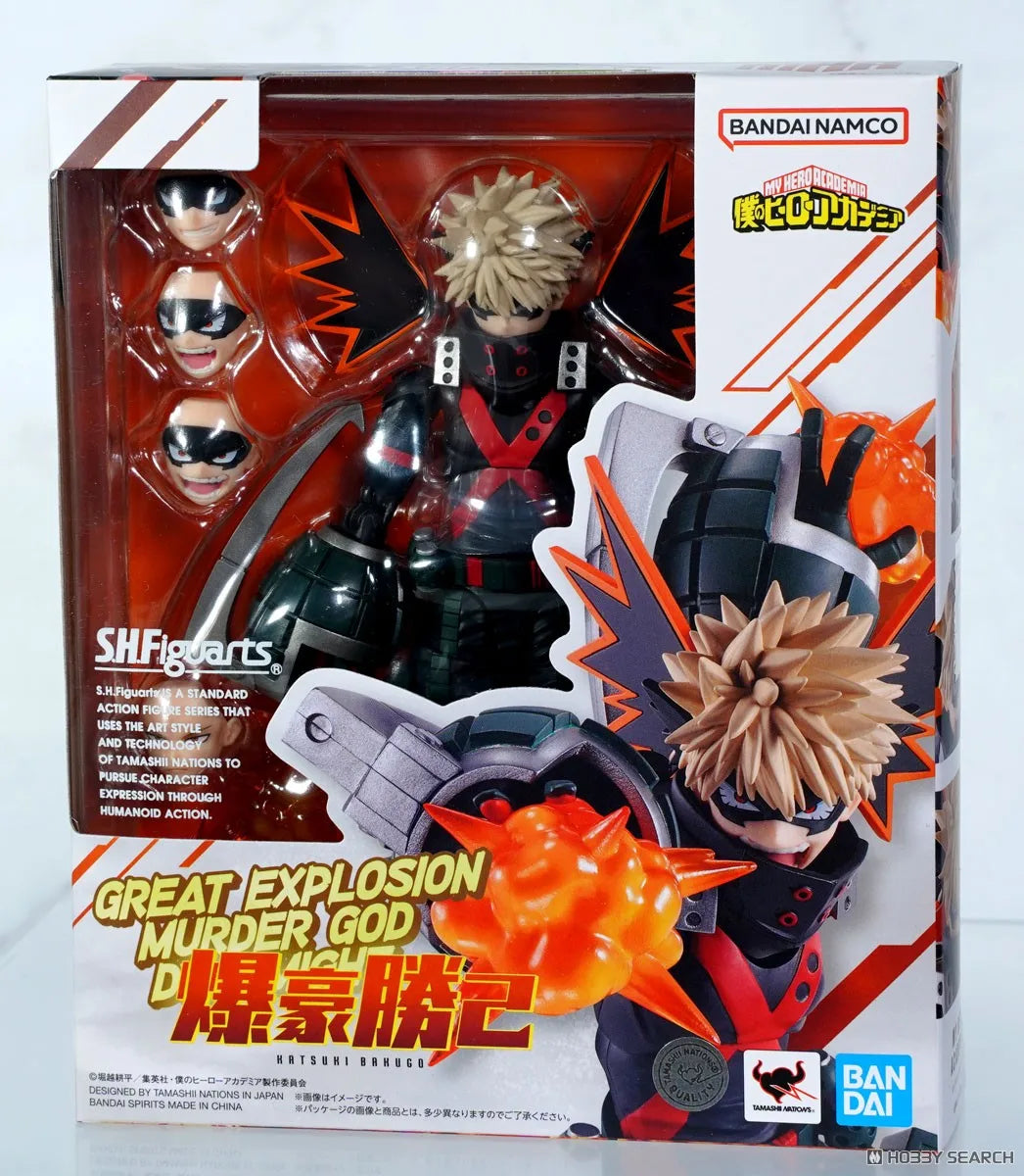 In Stock Bandai Original SHF My Hero Academia Katsuki Bakugo Anime Action Figure Model Fighter Model Toy Gift For kid