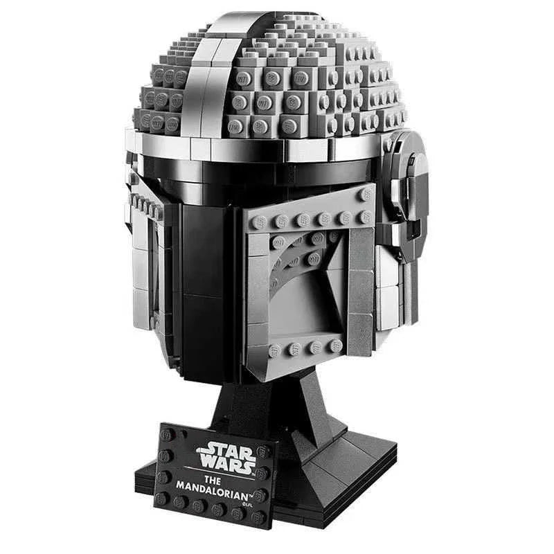 Star Plan MOC Mandalorians Helmet SpaceShip Battle Model Building Block Architecture Education Assembly Model Toy for Kids Gifts