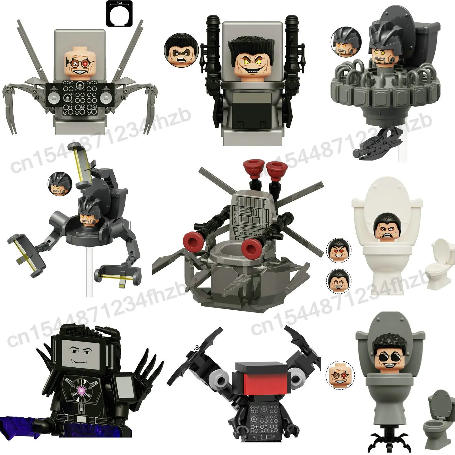 4CM Skibidi Toilet Man Mini Figure Monitor Building Blocks Audio Camera Man Toys Boy Children Christmas Birthday Gift