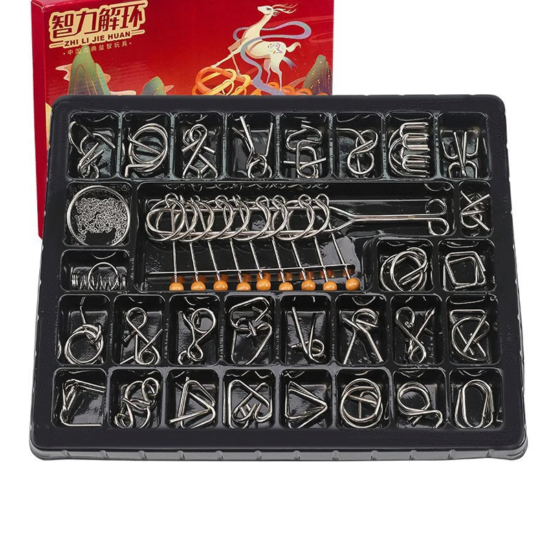 Disentanglement Iron Link Unlock Interlock Game Metal Puzzles Brain Teasers Iq Test For Adults And Children Educational Toys