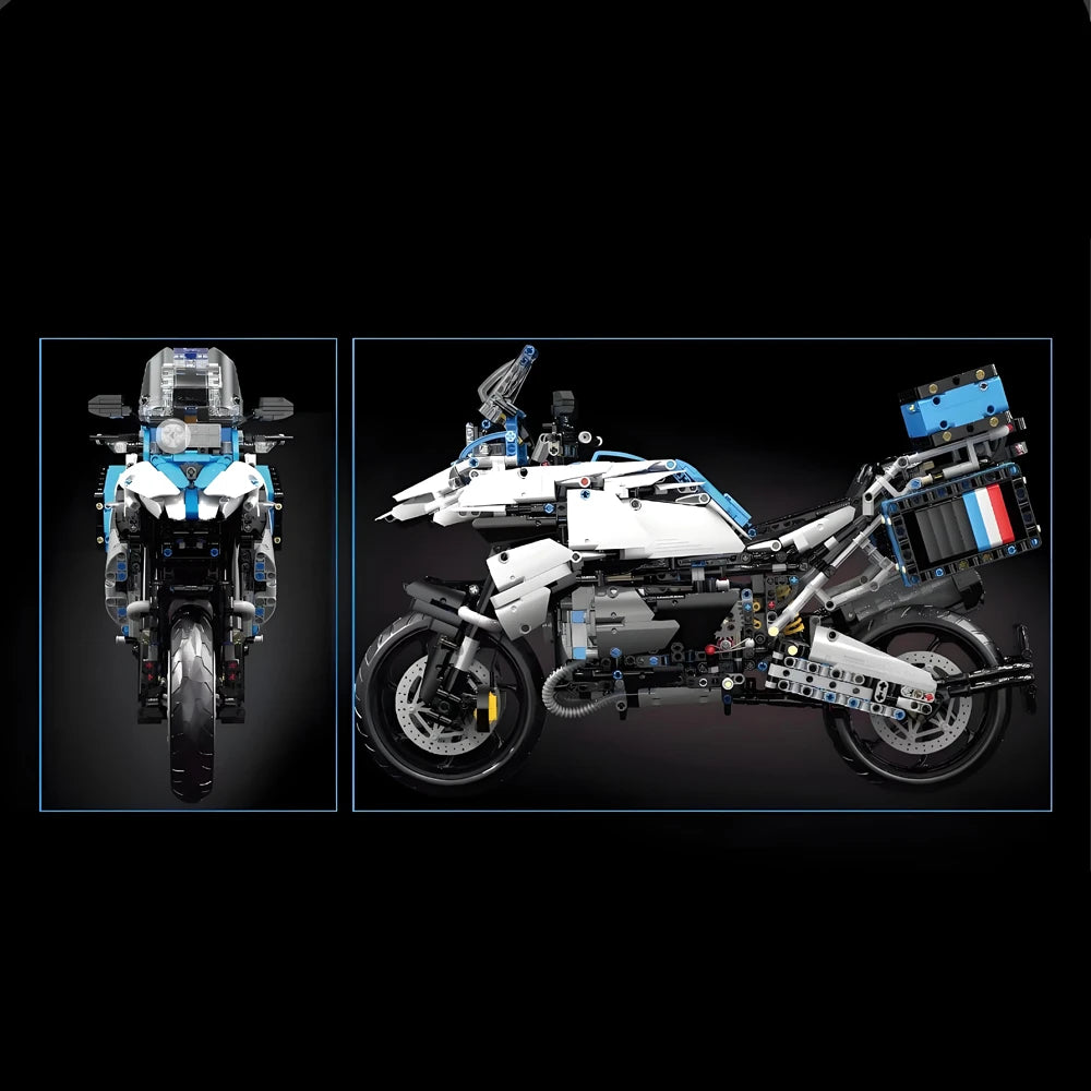 1250GS High Tech City Sports Rapid Racing Motorcycle Motorbike Locomotive Moc Modular Brick Model Building Blocks Boys Gifts Toy
