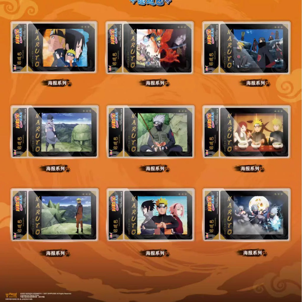Genuine Naruto Cards Box Anime Figure Card with Card Bricks Uzumaki Sasuke Collection Flash Card Toy Game Hobby Gift for Kids