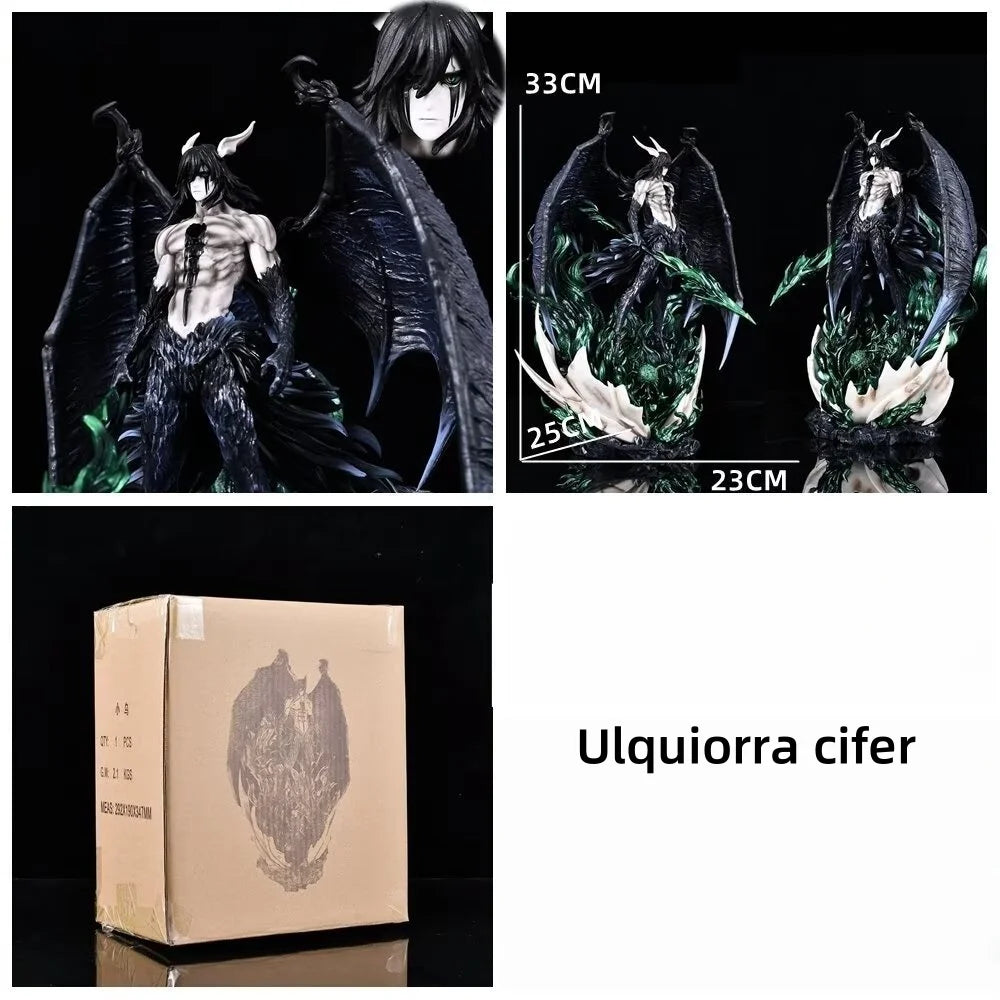 33cm Anime Bleach Figures Ulquiorra Cifer Kurosaki Ichigo Cross-Dressing Morphological Pvc Model Boys Figures Toy Presents
