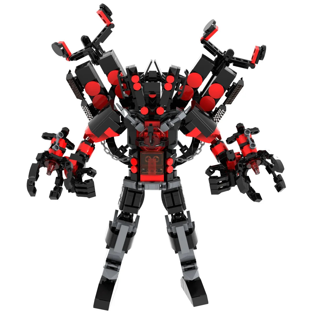 Moc 619PCS/set Skibidi Toilet Action Figures Model builing Blocks Giant Version Upgraded Titan Speakerman Model Dolls Toys