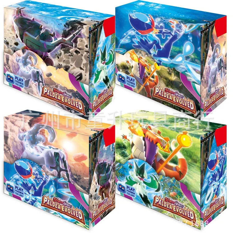 360 Pcs Pokemon Card Prismatic Evolutions Obsidian Flames PALDEAN FATES Surging Sparks English Booster Battle Transaction Card