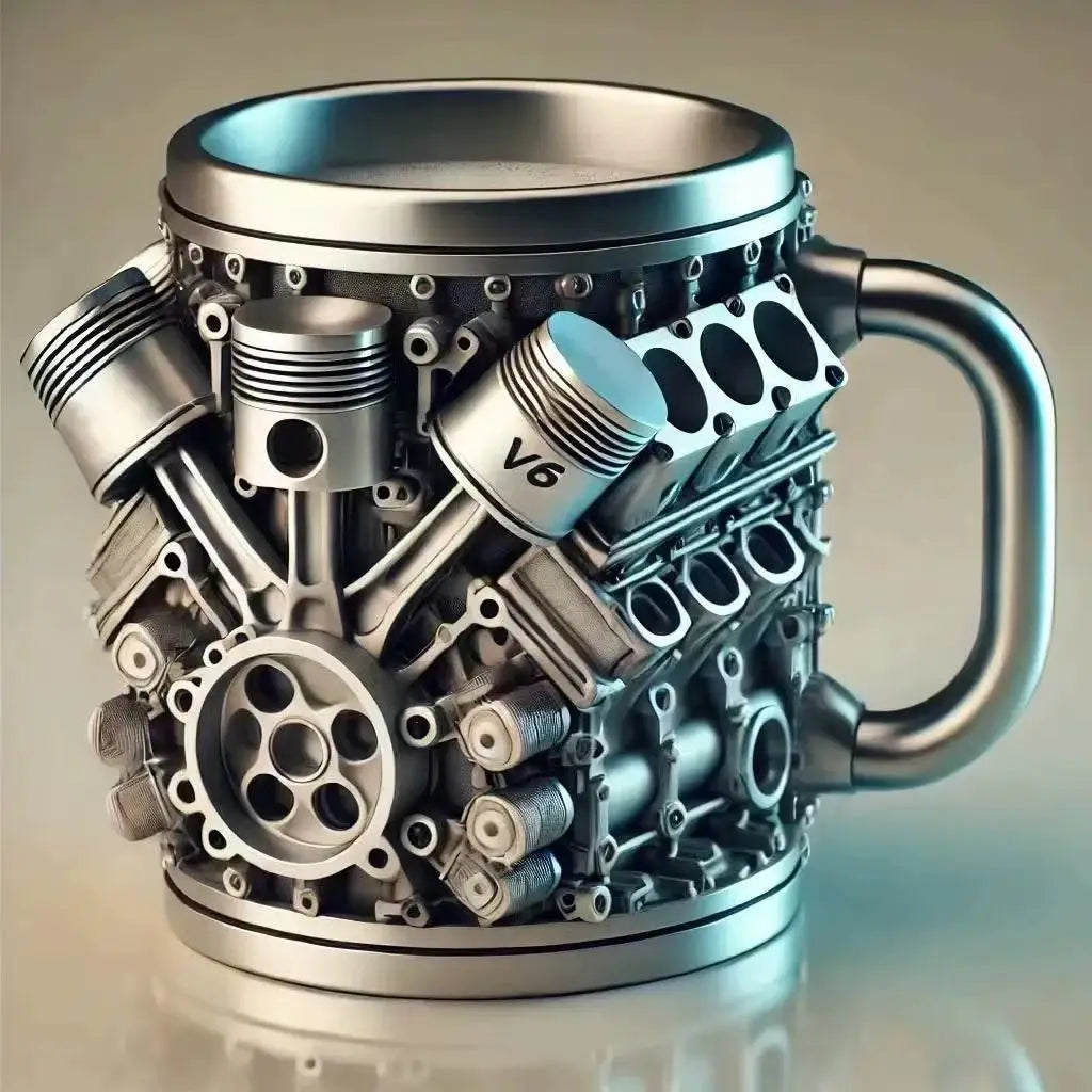 304 Stainless Steel Insert Resin Beer Danegeld Tankard Coffee Beer Mugs Cup Water Mug Coffee Cup V8 Engines Stainless Steel Cup